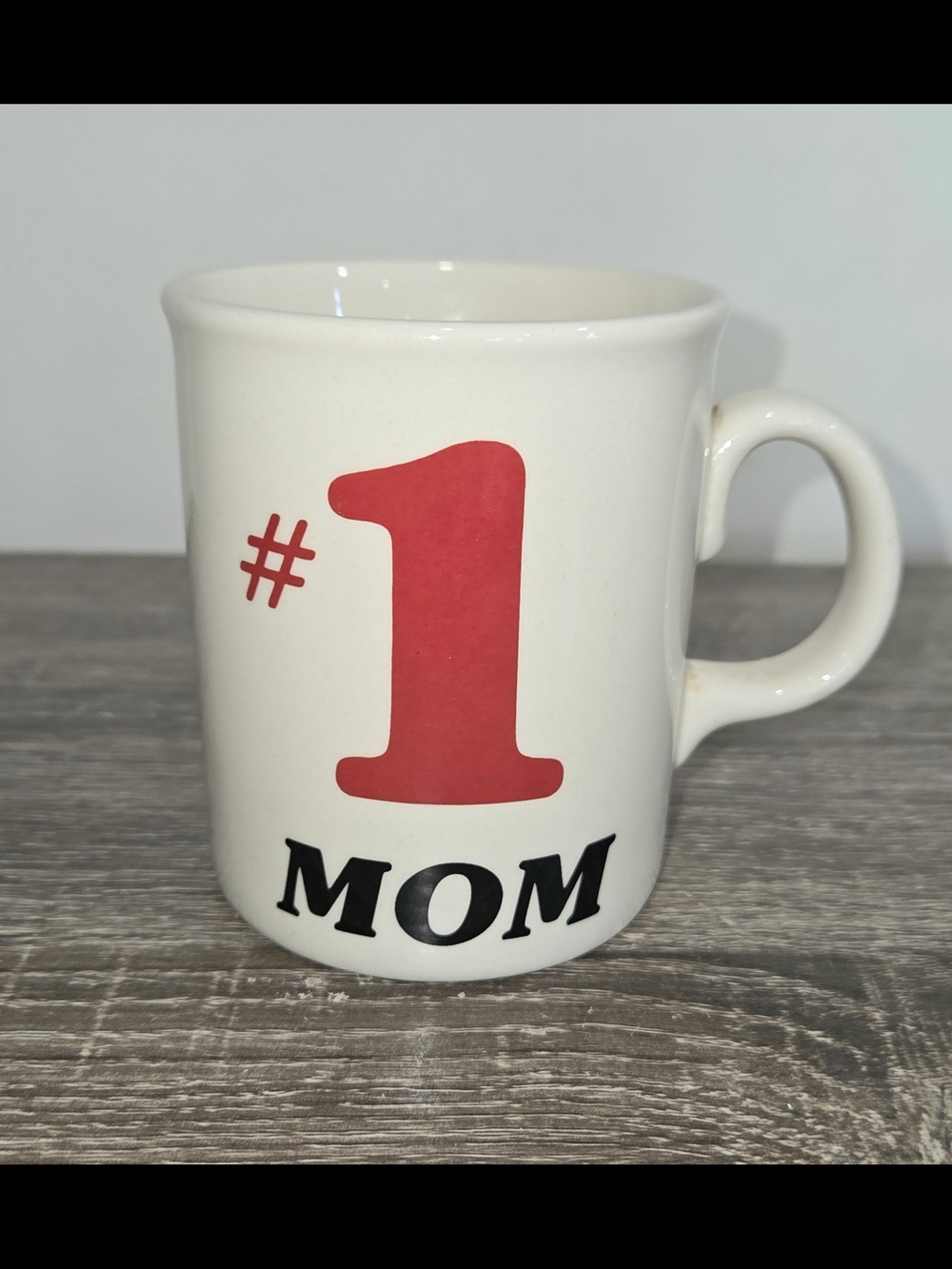 Vintage Coffee Mug #1 MOM Beige 8oz Mug/Cup Made In England.